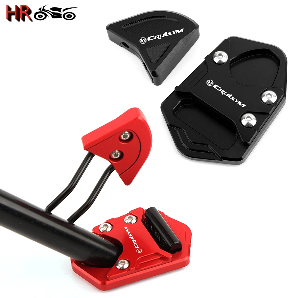 EYNLDS Motorrad Für SYM CRUISYM 125i 250i 300i Alpha 300 Kickstand Ständer Erweiterung Vergrößerer Pad Seite Hilfshalterung Zubehör