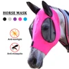Horse Mask Equestrian Supplies Horse Face Anti-Mosquito Cover Anti-Insect Anti-Fly Horse Mask Face Mesh Fly Protective Cover 1