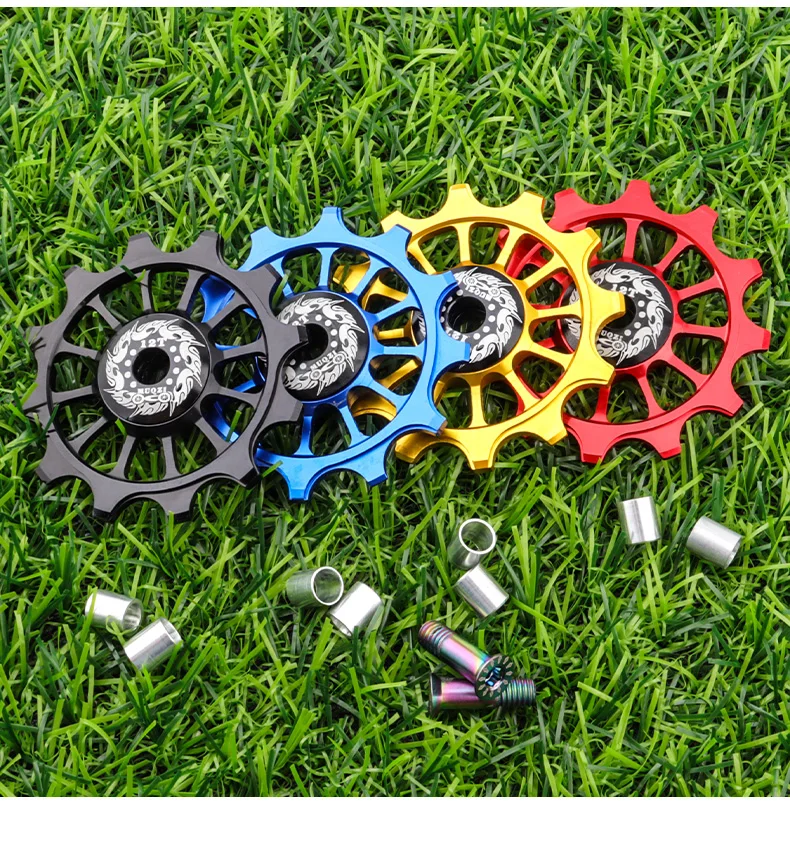 Dérailleur arrière de vélo vtt 11T 13T 17T, roue Jockey, poulie à roulement en céramique CNC, rouleau de guidage de vélo de route ldler 4mm 5mm 6mm  18