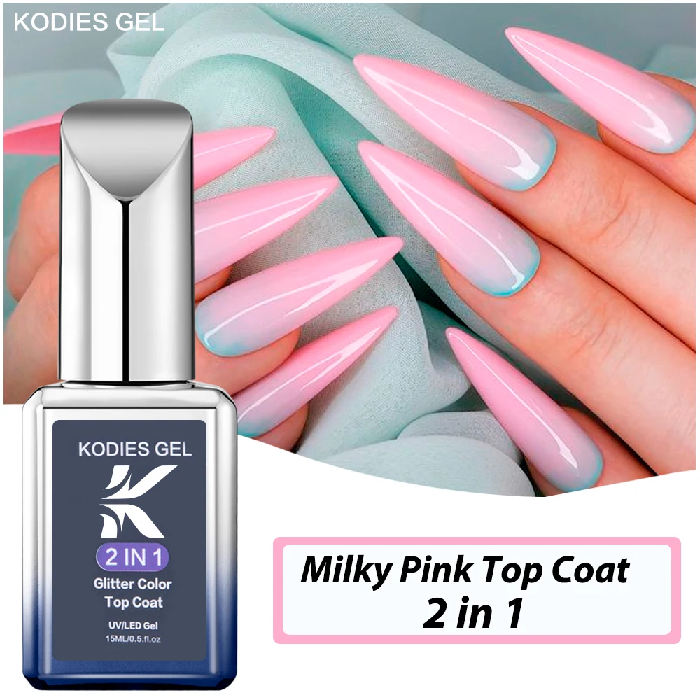 Гель KODIES молочно-розовый верхнее покрытие УФ-гель для ногтей 15 мл Желейный цвет полуперманентные УФ-ногти Brillant отделка верхние гели обертывания покрытие Гель KODIES молочно-розовый верхнее покрытие УФ-гель для ногтей 15 мл Желейный цвет полуперманентные УФ-ногти Brillant отделка верхние гели обертывания покрытие