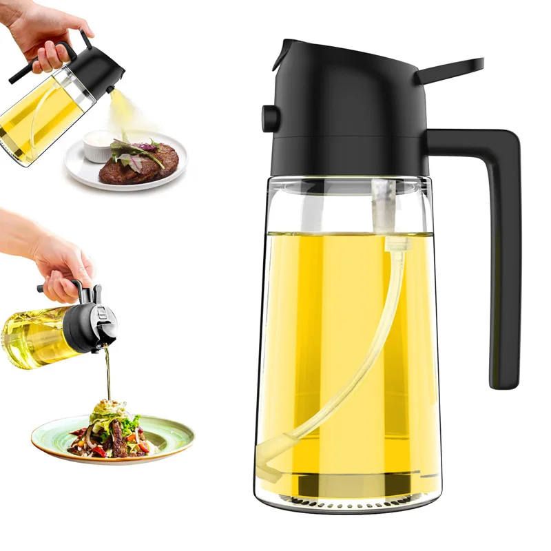 Spray Oil Sprayer Oil Cruet Spray Dual Purpose Kitchen Oils Olive Sprays Bottle Air Fryer Salad BBQ Kitchen Baking