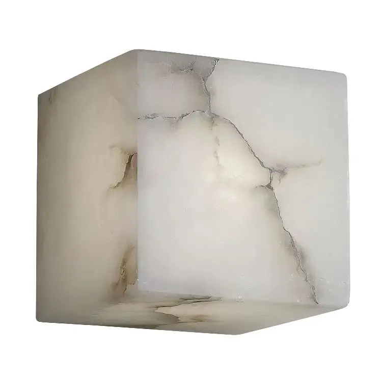 Spanish Natural Marble Wall Lamp Backdrop Creativity Bracket Lighting for Hallway Staircase Bedroom Bedside Art Home Wall Decor