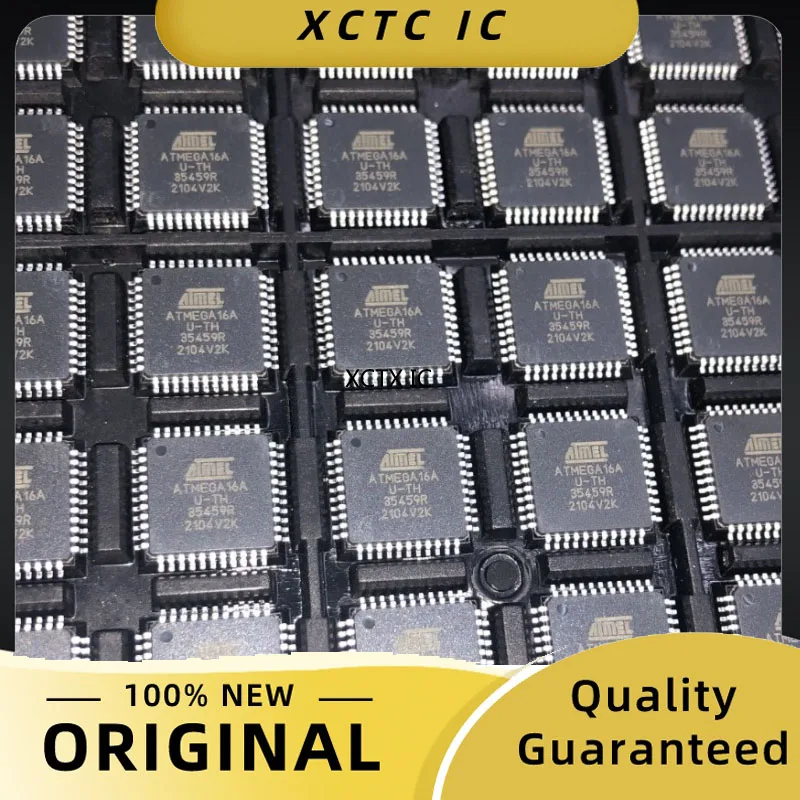 

10Pcs ATMEGA16A New Origianl IC ATMEGA16A-AU TQFP-44 8-bit Microcontrollers - MCU 16KB In-system Flash 2.7V - 5.5V