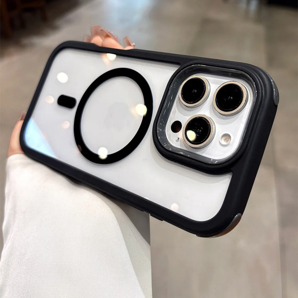 Rugged Heavy-Duty Crystal Clear Magnetic Shockproof Case