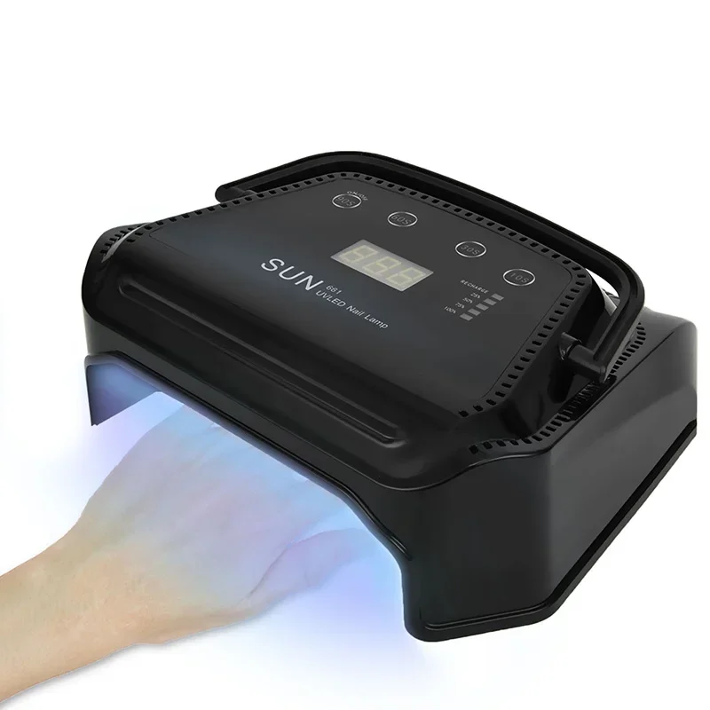 

2023 Rechargeable Nail UV Lamp with Handle Wireless Gel Polish Dryer Manicure Machine LED Light for Nails Cordless Nail LED Lamp