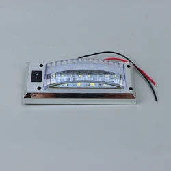 High Brightness LED Panel Light with On/Off Switch for Interior Illumination (Silver)