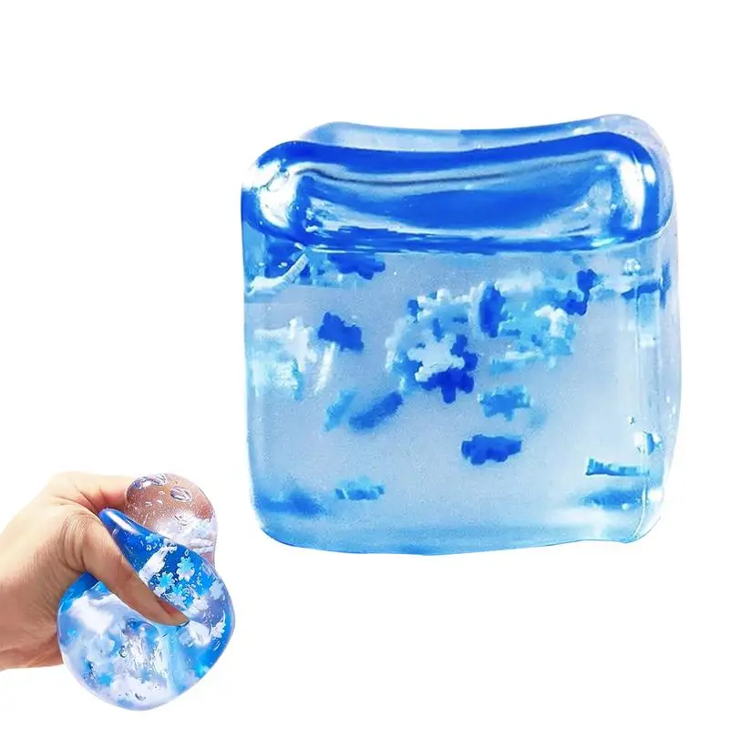 

Ice Block Fidget Toy Mini Ice Cube Toys Soft Anxiety Children Squeezy Sensory Cubes Toy For Kids Birthday Classroom Prize