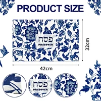 1Pcs Passover Placemats Washable Seder Matzo Table Mats Pesach Decoration Durable Table Mats for Passover Holiday Kitchen Dining 2