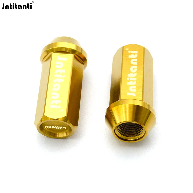 Jntitanti 10.9GradeGr.5 Titanium screw Closed End Gold Wheel rim lug Nut  screws M12/M14 - AliExpress
