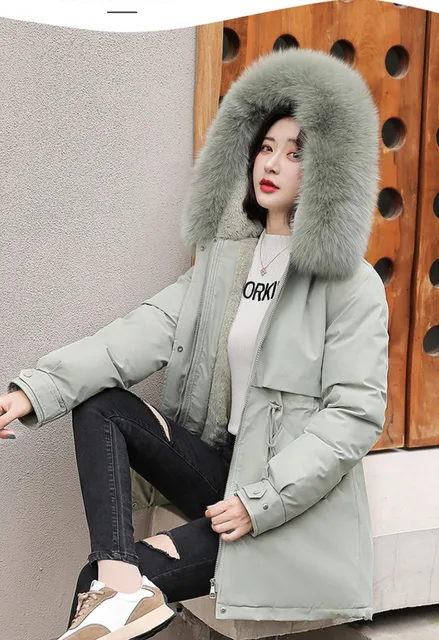 winter jacket women 2022 female coat Hooded Slim Outwear woman long parka  Faux fox fur Cotton Padded abrigos mujer invierno - Price history & Review, AliExpress Seller - SIJIMZ Official Store