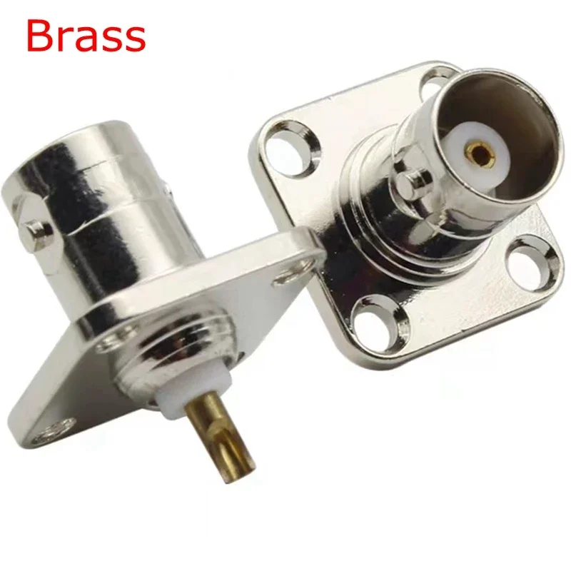 Connettore RF A Pannello Adattatore Connettore BNC Femmina A N Femmina - Montaggio A Pannello Con Flangia 4 Fori, Per Radio E Antenne Pannello Recinzione Pvc
