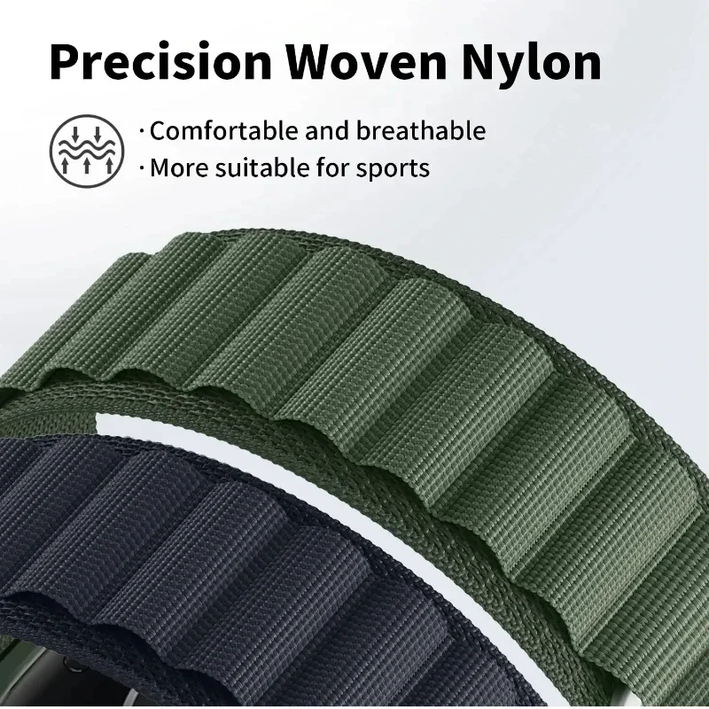 22mm Sports Alpine Loop Nylon Strap - Comfortable and Replaceable Bracelet
