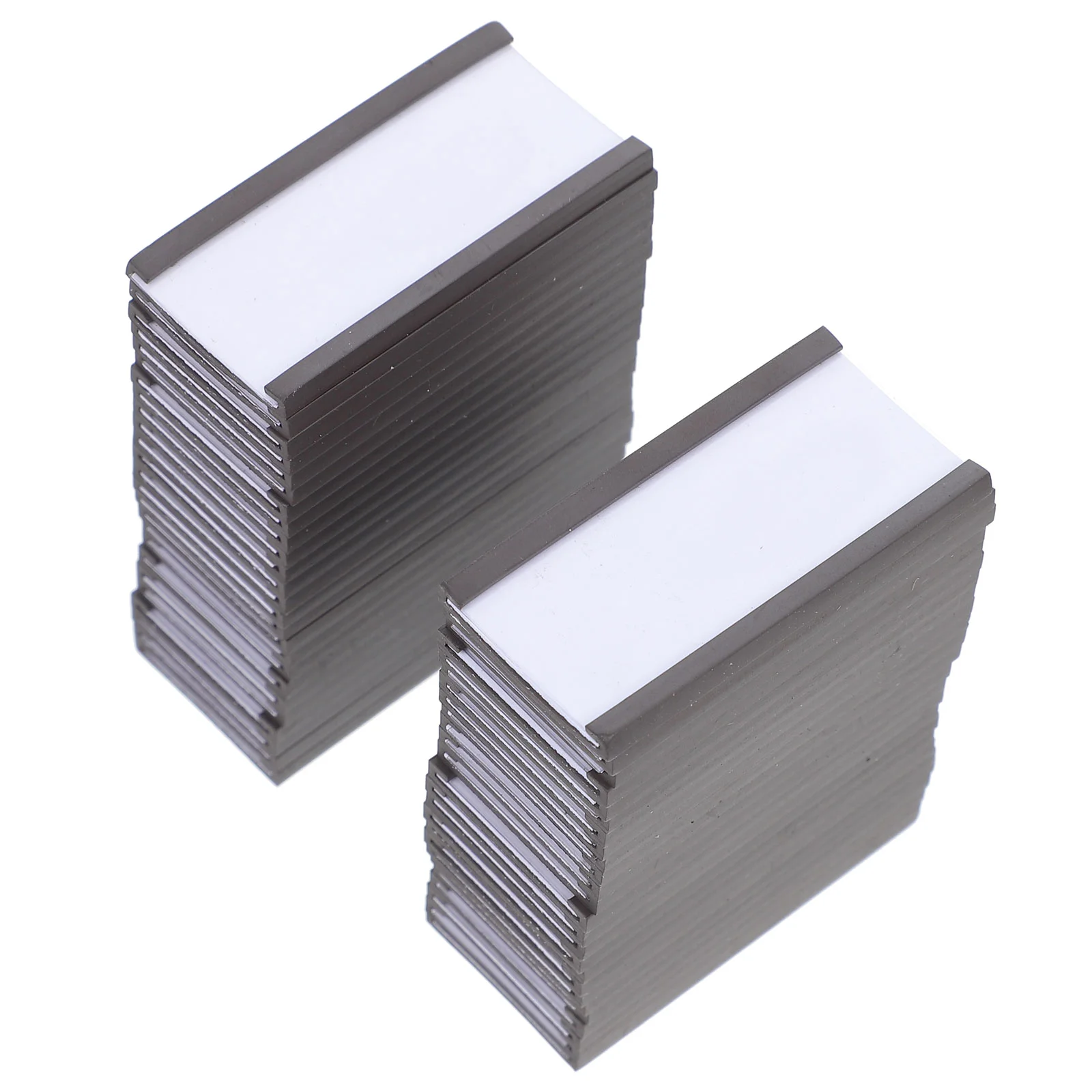 

50 Pcs Bracket Magnetic Label Shelf Brackets Magnets for Whiteboard Display Clip