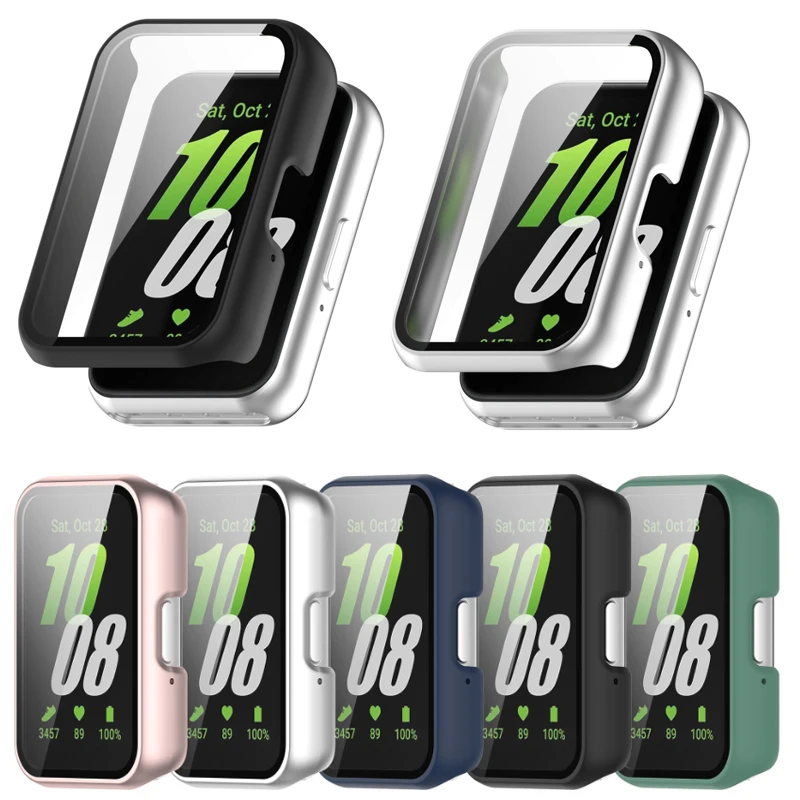 

Matte Hard Shell Glass Screen Protector Film Smartband Frame Case For Samsung Galaxy Fit 3 R390 Full Cover Smart Accessories