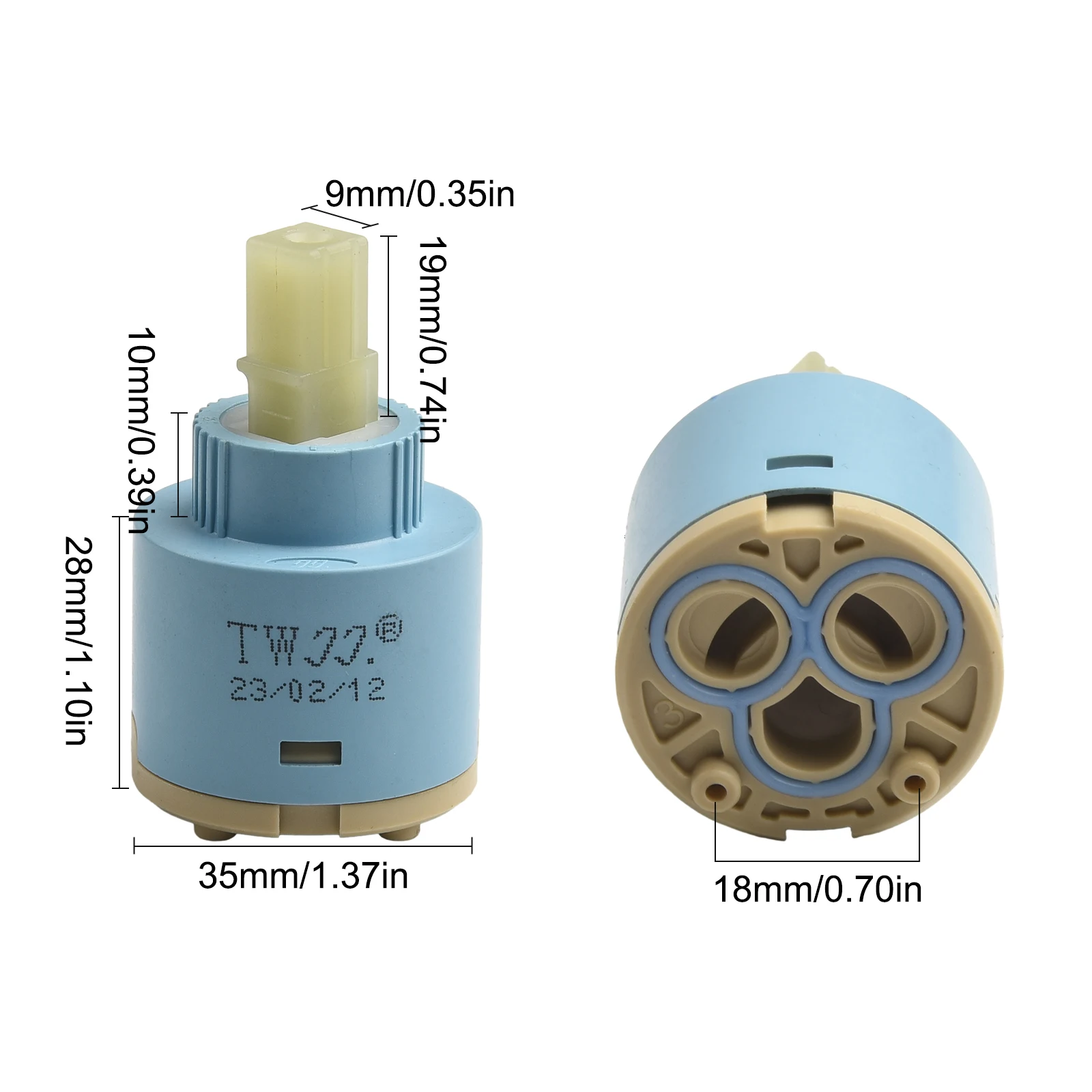 Replacement Ceramic Cartridge Valve Tap Cartridge 1pc 35mm/40mm Faucet Basin Bathroom Easy To Install Practical faucet valve faucet cartridge