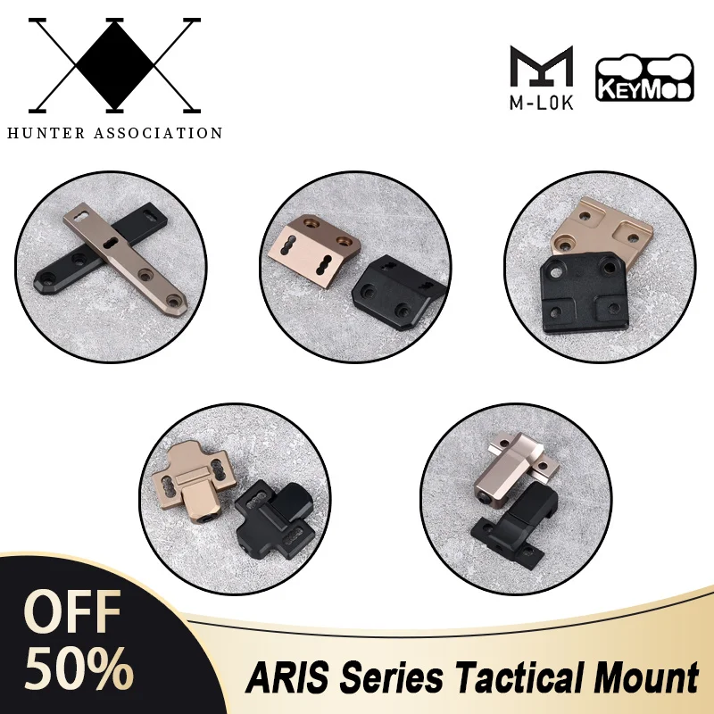 

Airsoft ARIS Series Tactical Mount Offset Metal Surefir M300 M600 Flashlight Base Fit 20mm Rail MLOK KEYMOD Hunting Scout Light