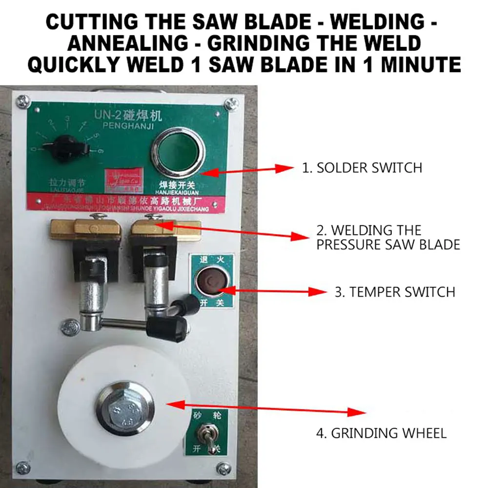 UN-2 Portable Electric Welder Portable 2KW 220V Small Saw Blade Butt Welder Saw Blade/band Saw Blade Welding Machine Touch Welde 3
