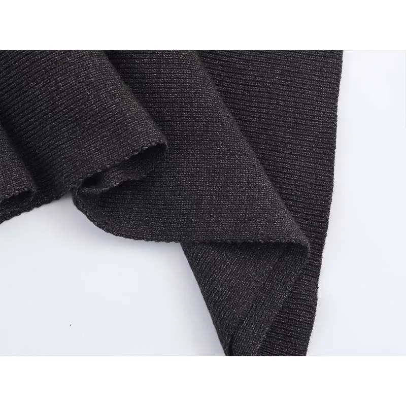 Chic Casual Knitted Cloak Jackets for Women 2025 Autumn Winter New In Cape Coat Jacket Asymmetric Streetwear Poncho Outerwear