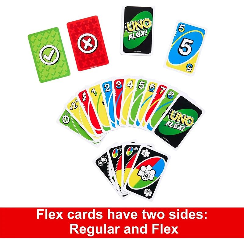 UNO Flex Card Game Fun Games for Adult And Party Game Night 2 To 6 Players​ Child New Year gift fun toy 3