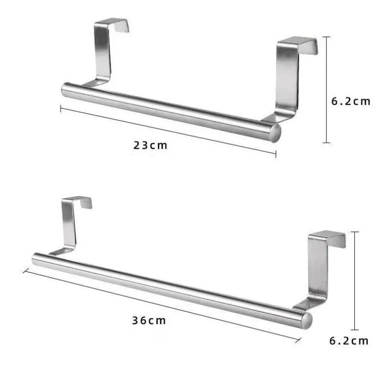 Towel Rack Over Door Towel Bar Hanging Holder Stainless Steel Bathroom Kitchen Cabinet Rag Rack