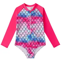 Children's Mermaid Swimsuit Children's One-Piece Swimsuit Long Sleeved Girl's Hot Spring Fish Scale Swimsuit Girl's Swimsuit 6
