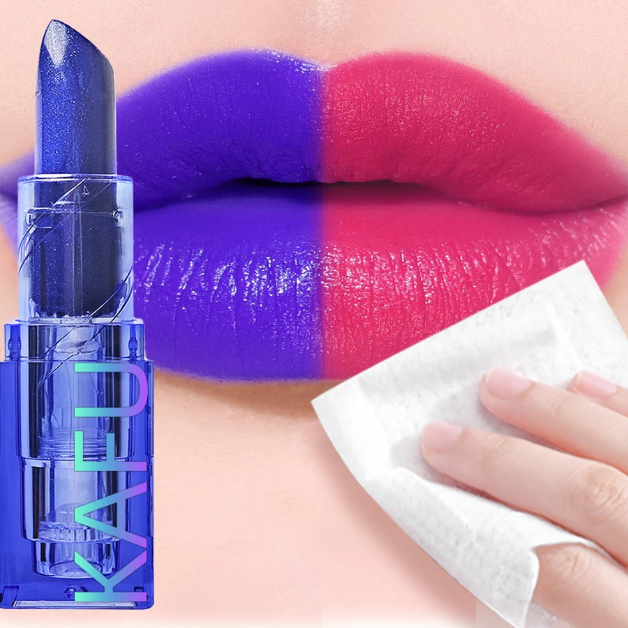 Lipstick Blue Rose Temperature Color Changing Moisturizing Female Makeup Gloss Shiny