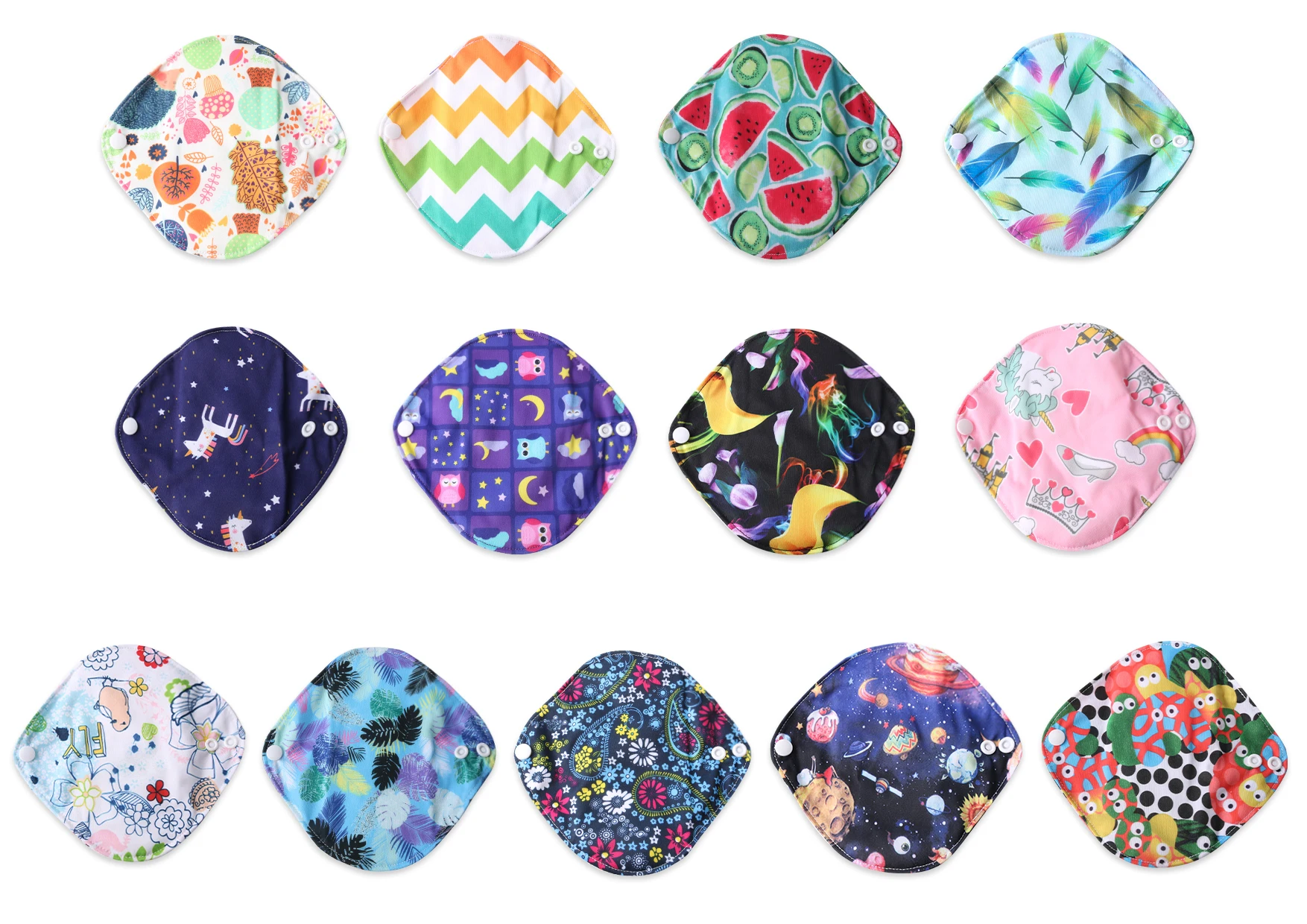Reusable Waterproof Menstrual Cloth Sanitary Pads 18*18cm, Health Feminine Hygiene Bamboo Panty Liner