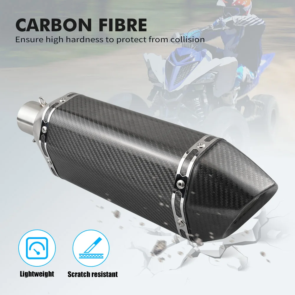 ATV NiceCNC Exhaust Pipe Muffler Slip On for Yamaha Raptor 700 YFM700 R