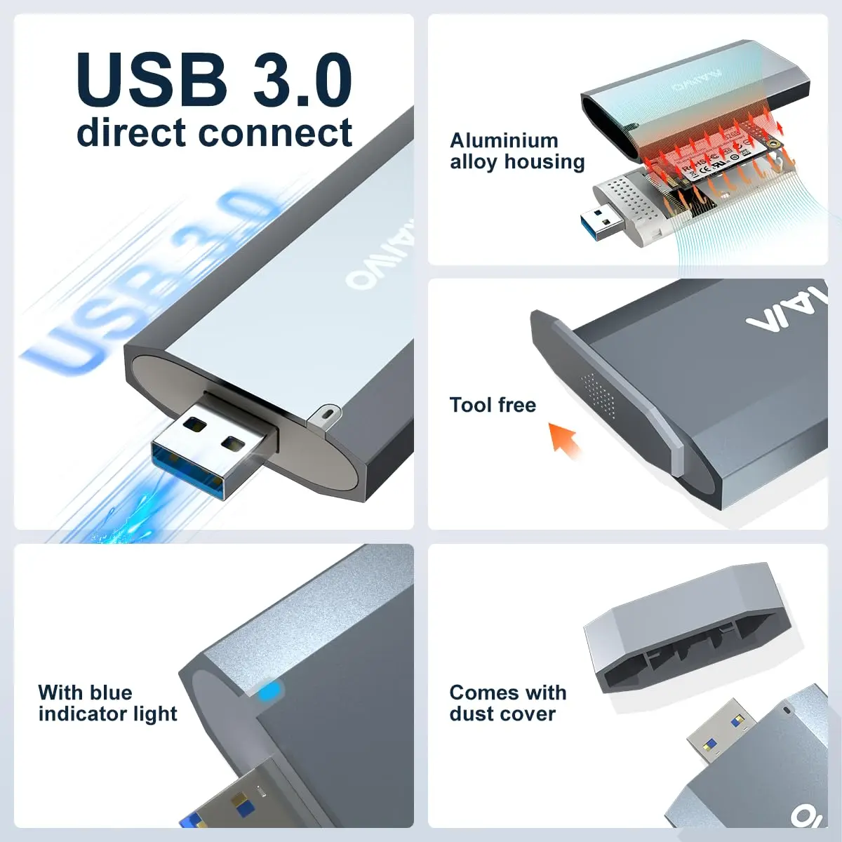 Adattatore MSATA A SATA III - Convertitore Per SSD MSATA In Custodia 2