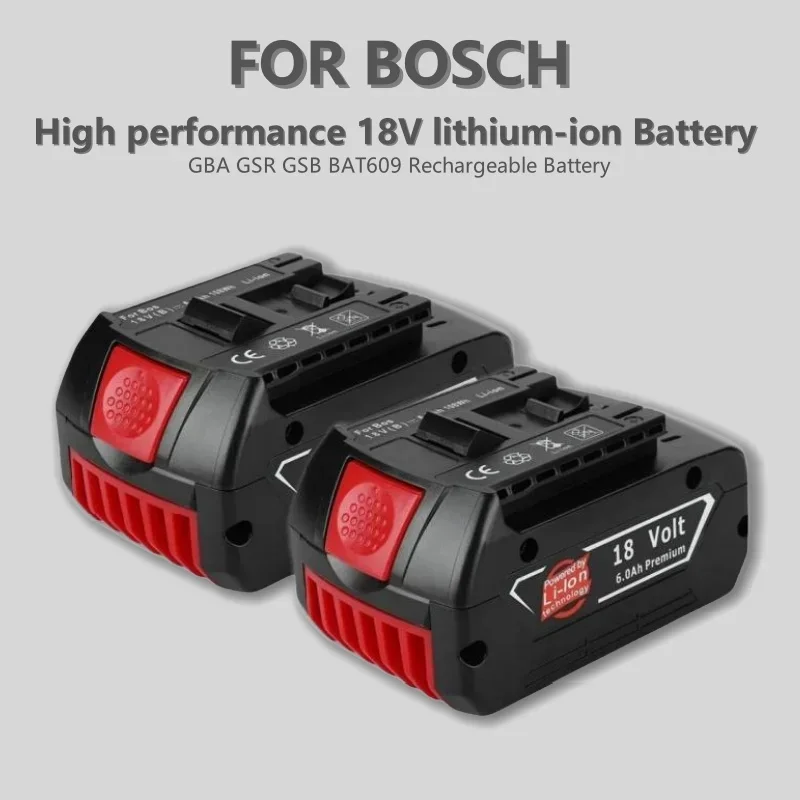 

High performance Bosch 18V 18.0 Ah lithium-ion battery, suitable for BAT609, BAT609G, BAT618, BAT618G, BAT619, BAT619G, BAT610G