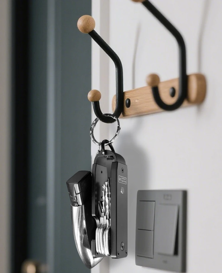 Schlüssel-Organizer funktioniert, Schlüsselfinder, integrierte Airtag-Chips, Auto-Schlüsselanhänger mit GPS-Tracker, Schlüsselanhänger, hält 2–6 Schlüssel – Detail 14