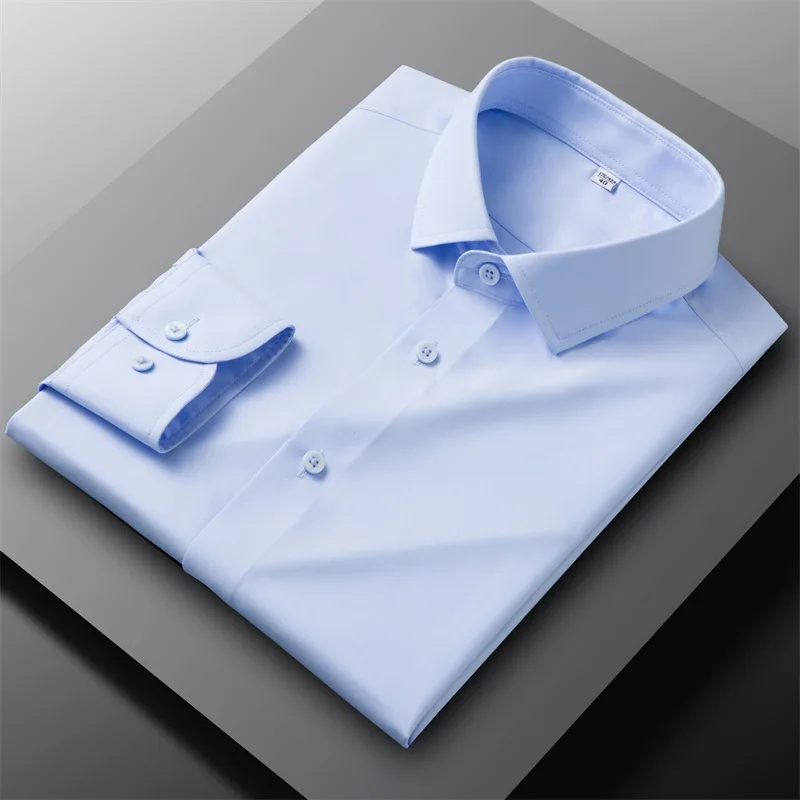 Men's Youth Shirt Long Sleeve Tooling Style Men's Business Leisure Fashion Breathable Men's Anti-wrinkle Non-iron  Shirts 2023