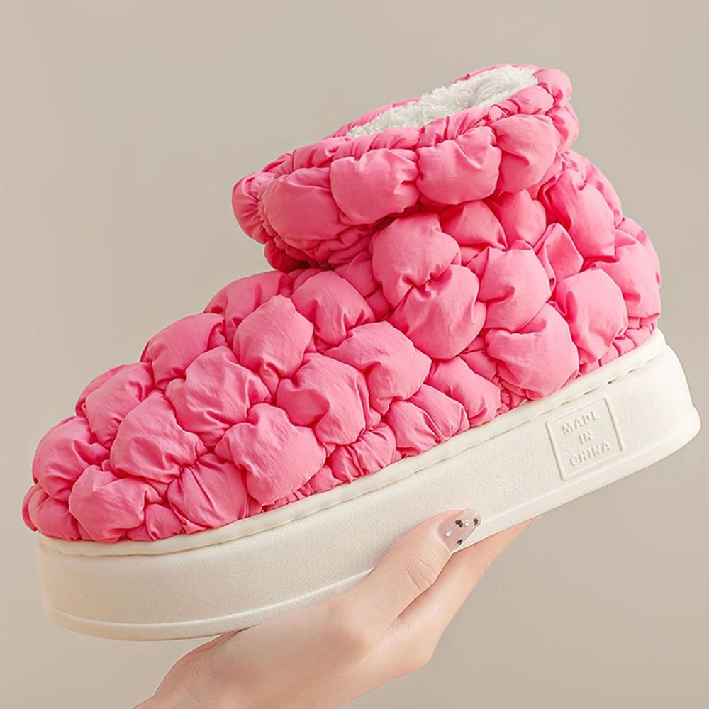 

Зимние женские теплые высокие ботинки из хлопка, водонепроницаемые уличные удобные мужские зимние ботинки на толстой подошве, qt687