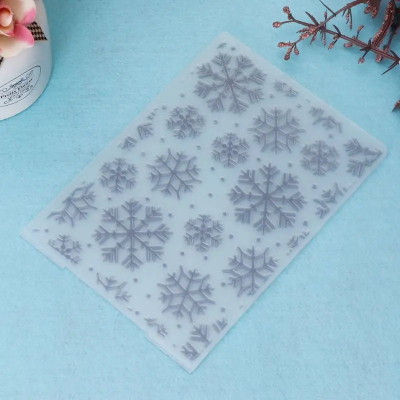 Plastic Embossing Folder Embossing Folder Christmas Snowflake For DIY Scrapbook Photo Album Card Paper Making Craft Decoration