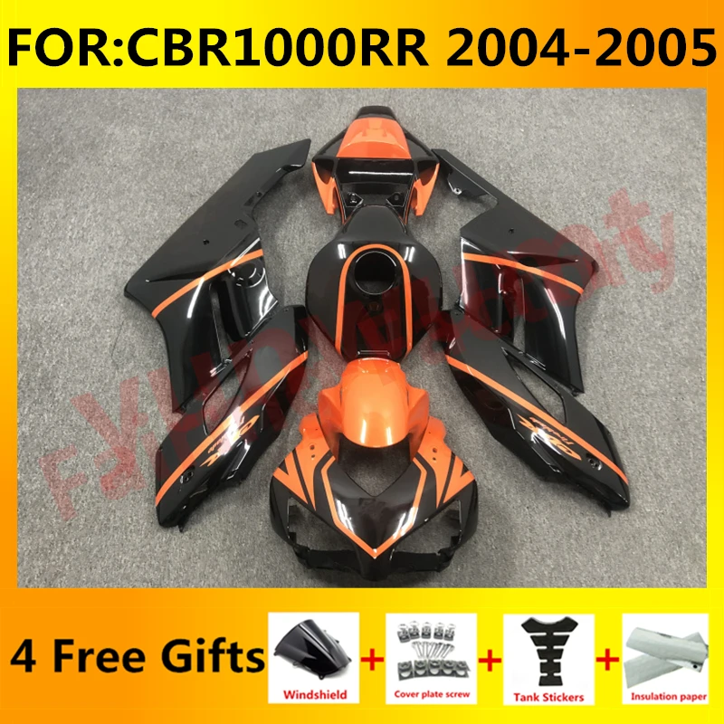 

NEW Abs Motorcycle Whole Fairings kit fit for CBR1000RR CBR1000 04 05 CBR 1000RR 2004 2005 Bodywork full Fairing orange black