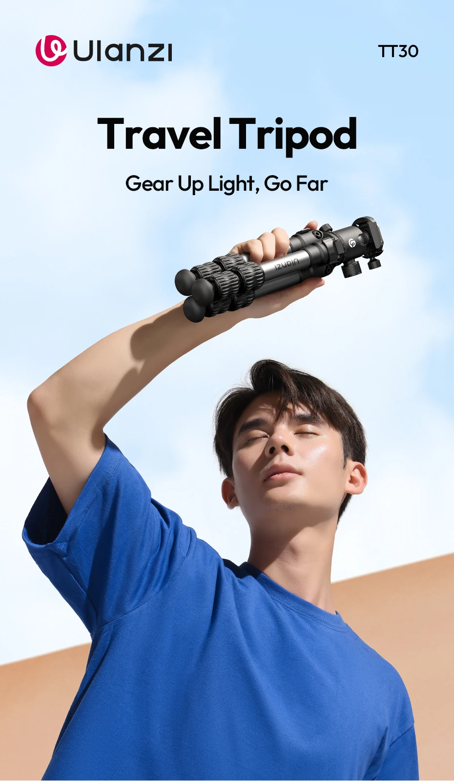 Travel Tripod Portable Adjustable Tripod 14CM-44CM for Smartphone Camera for UKA