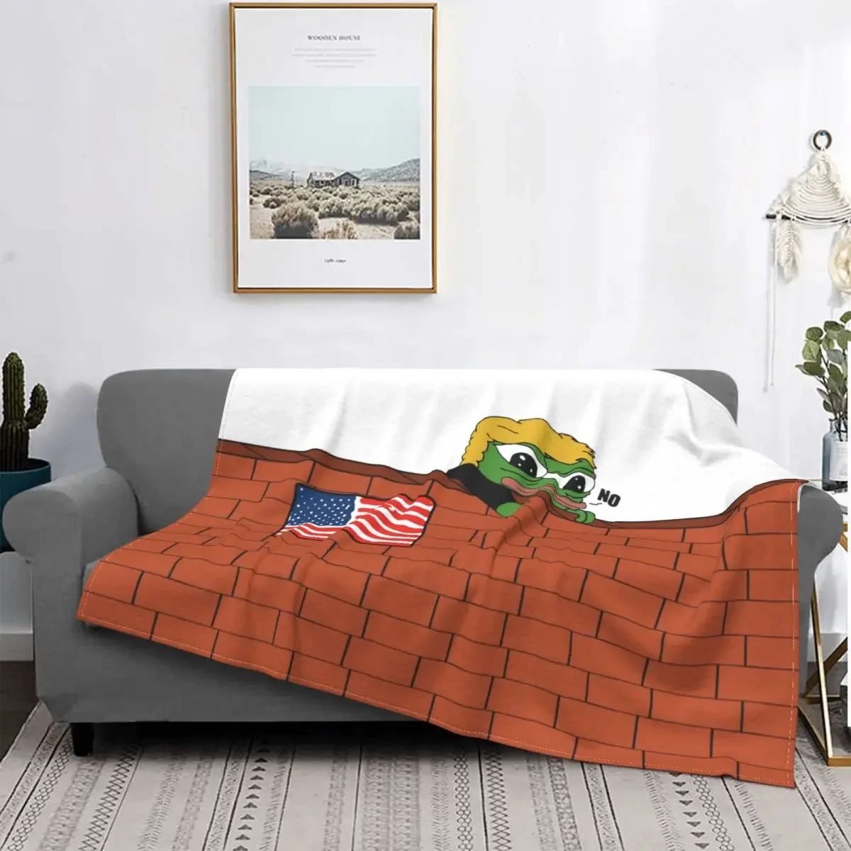 

Apu Apustaja Trump Blanket Coral Fleece Plush Winter Pepe Multi-function Super Soft Throw Blankets for Home Outdoor Rug Piece