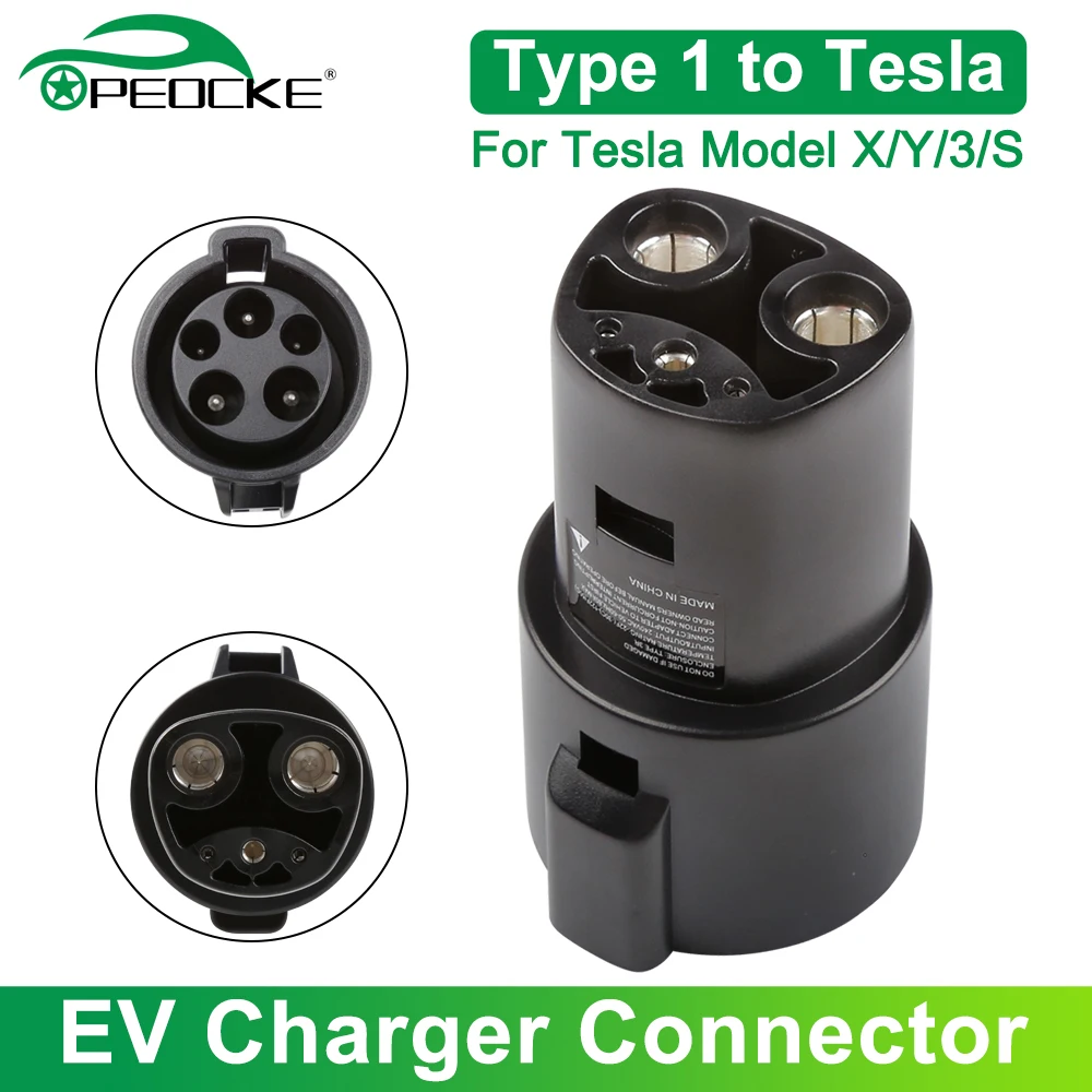 

Electric Vehicle EV Charger Plug Adapter J1772 Type 1 to Tesla Charging Connector for Tesla Model 3/Y/X/S Car Accessories