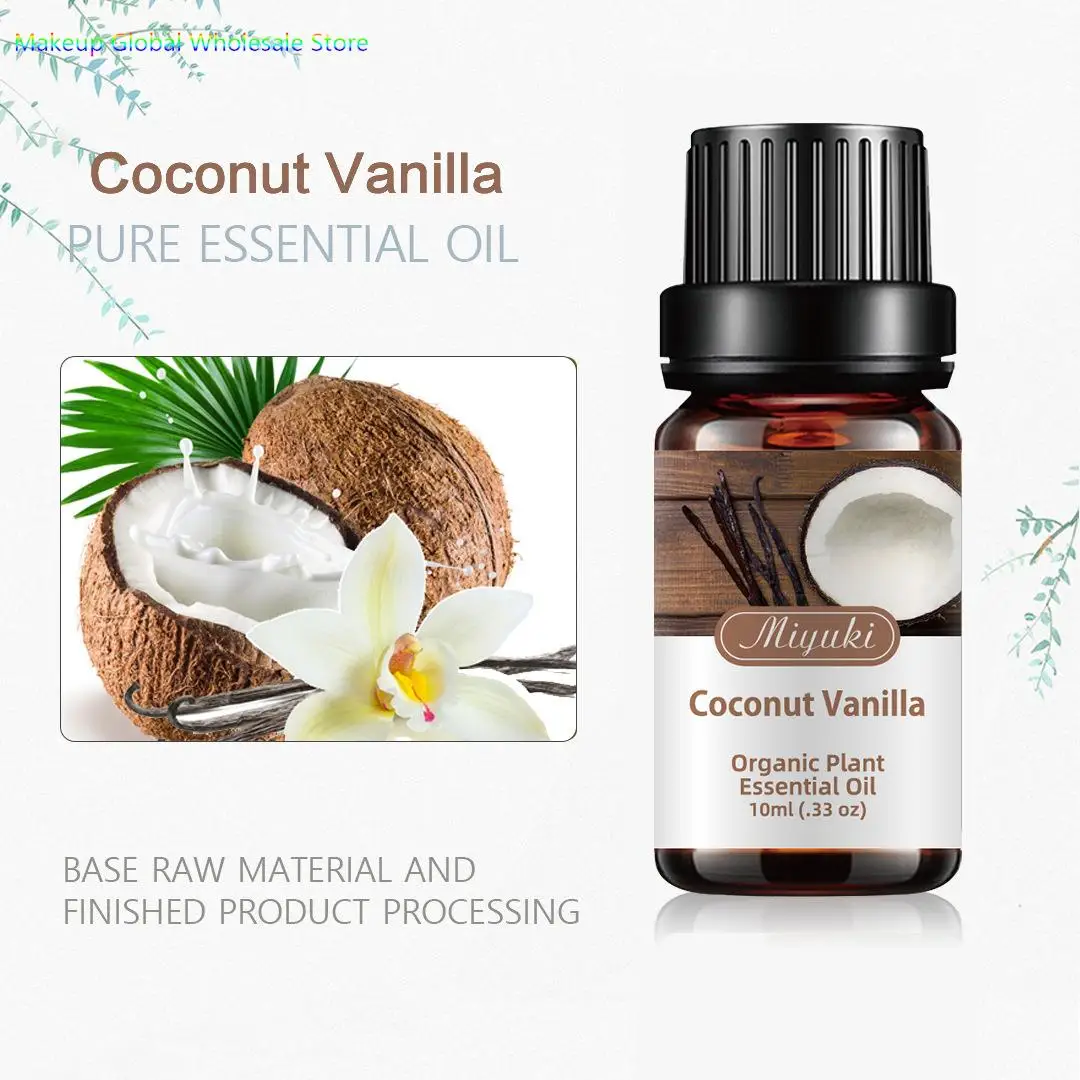 3Pcs Pure And Therapeutic Grade Essential Oils Fragrance Oil Diffuser Coconut Vanilla Organic Plant Essential Oil
