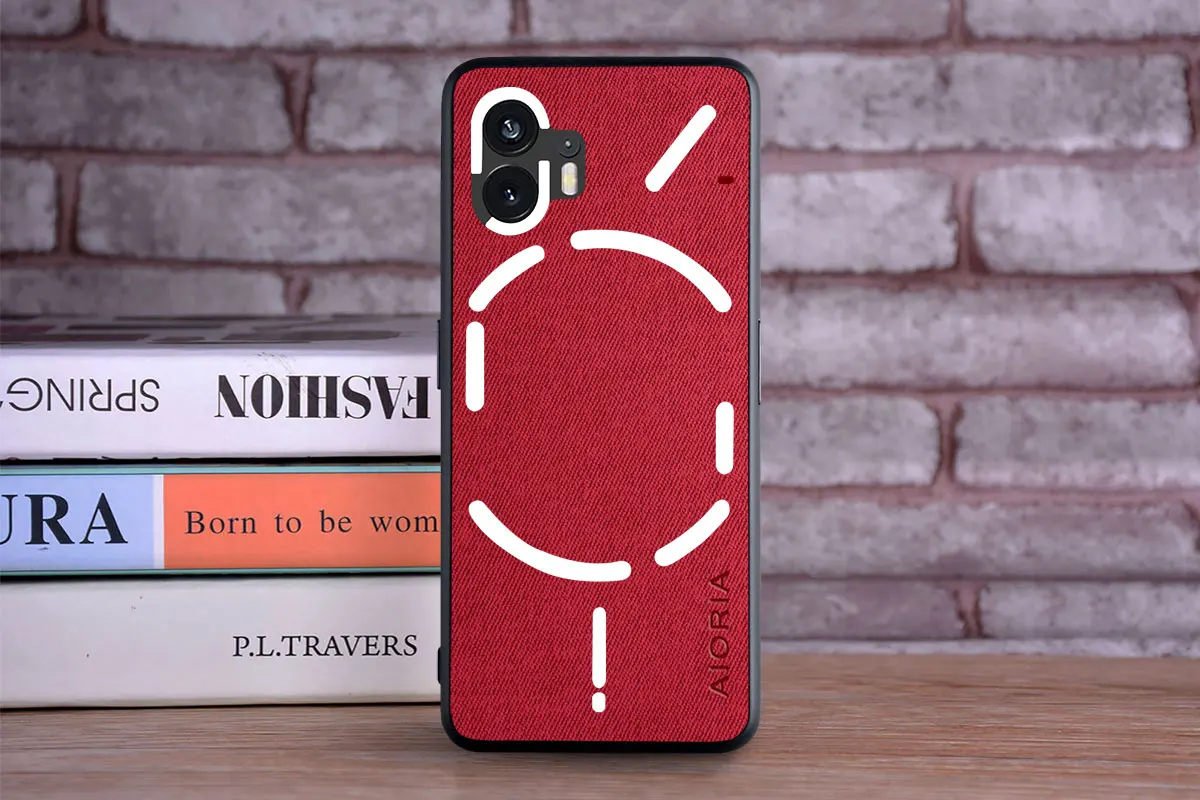 Textil-Lederhülle für Nothing Phone 2 1, weiches TPU mit Rückseite aus hartem PC-Material, Schutzhülle – Detail 2