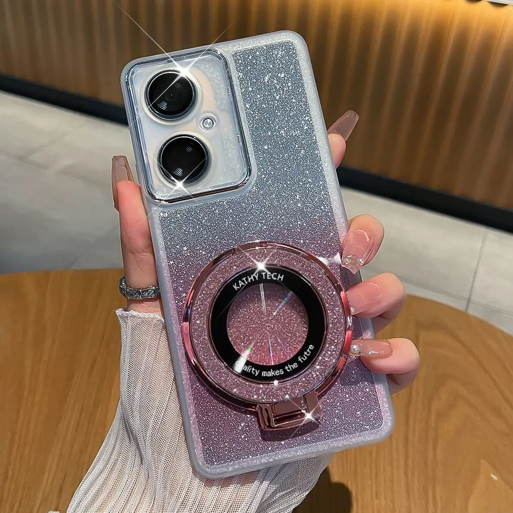 Luxury Glitter Ring Stand Magnetic Protective TPU Phone Case
