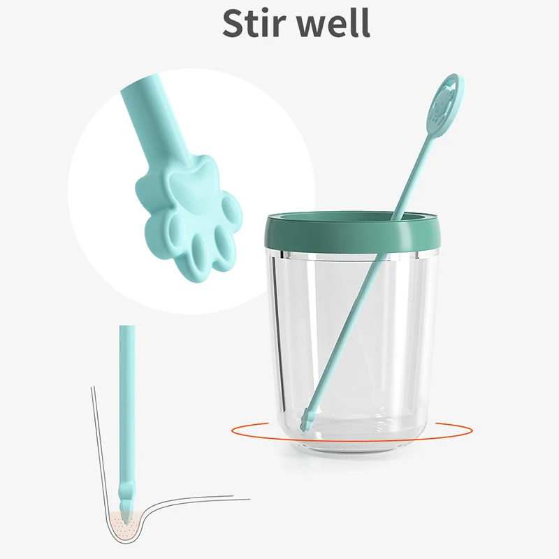 Cute Silicone Claw Mixer Stick With Extended Cartoon Handle Baby's Temperature Sensing Stirring Rod For Milk Powder Bottle