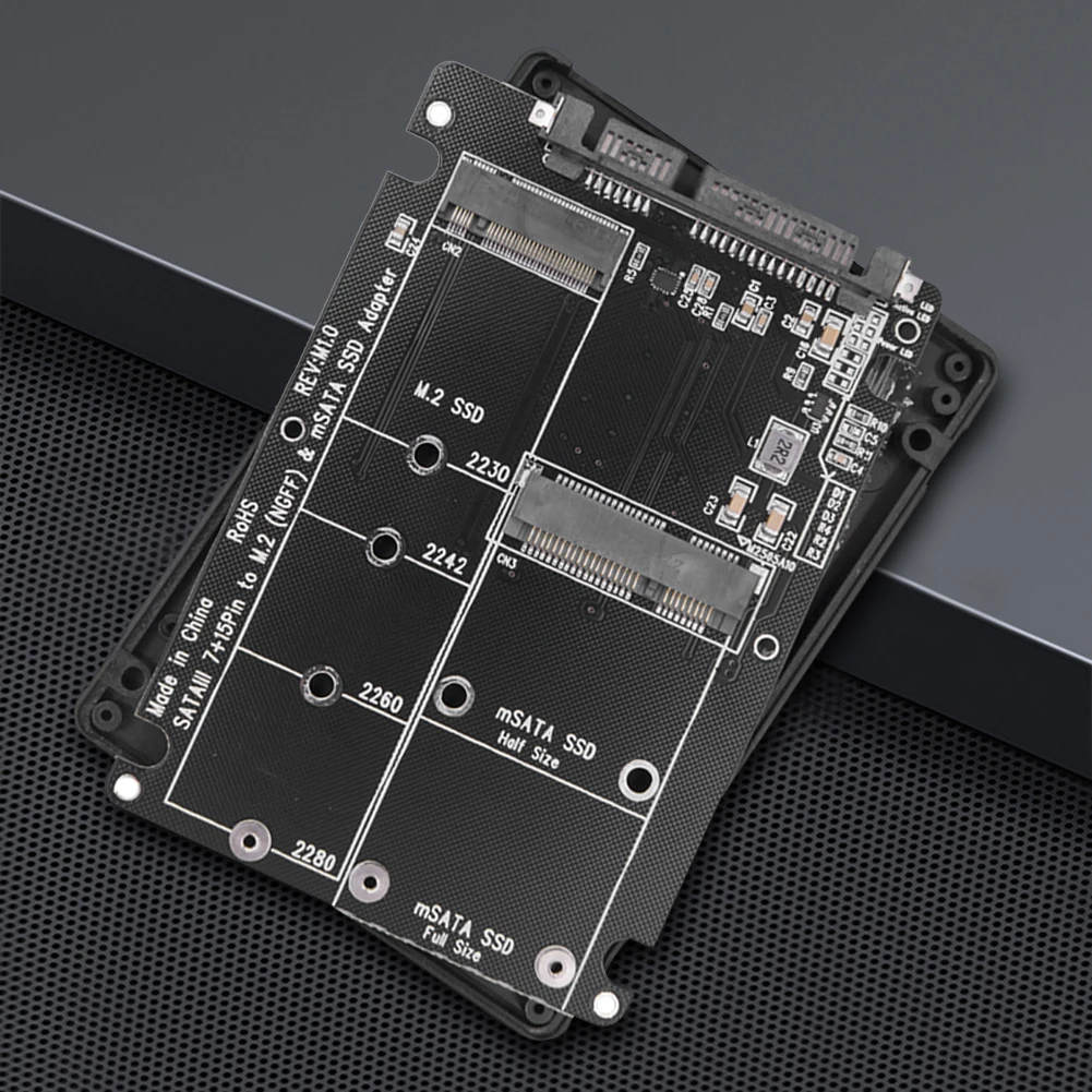2 in 1 M.2 NGFF B-Ű  MSATA SSD SATA 3.0  ȯ ̽ Ŭ, 6Gbps  2230 2242 2260 2280 SSD