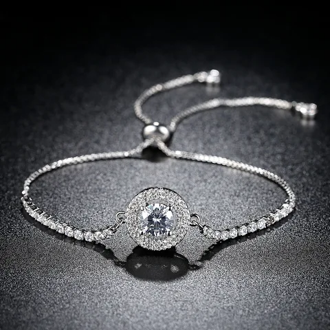 New Trendy Halo Bracelet Bangle For Women Party Gift  Jewelry Drop Shipping Moonso S5444