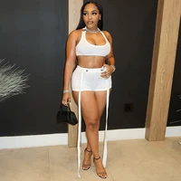 Bridget Pit Stripe Back Strap Buckle Short Set 2