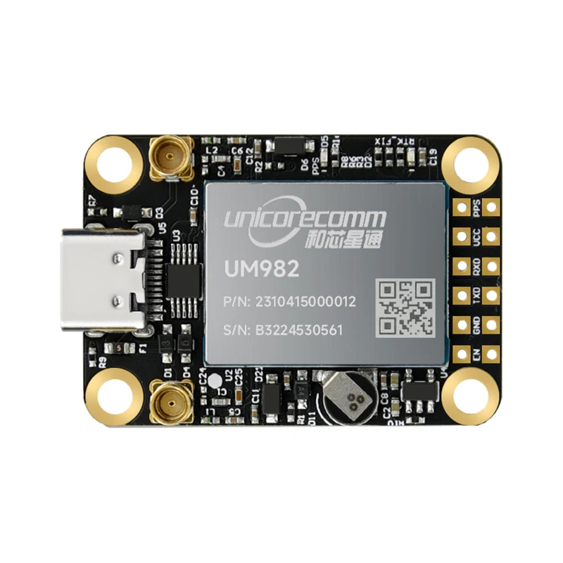 Placa do módulo GNSS do Unicore, UM982, UM960, UM980, BDS, GPS, GLONASS, Galileo, L1, L2, L5, RTK, UGV, UAV, frequência total