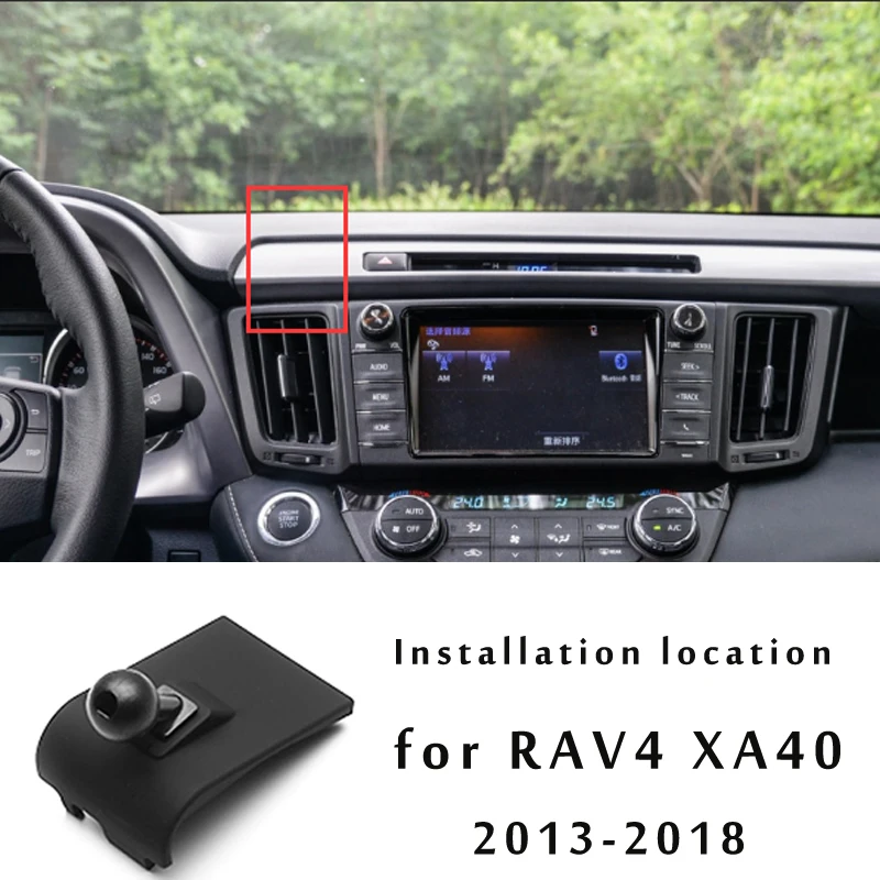 Car phone holder for Toyota RAV4 5th XA40 XA50 GPS stand rotatable support mobile accessories mobile phone holder phone holder