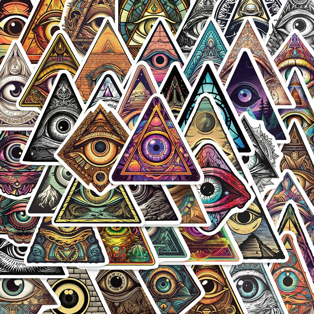 10/30/50pcs Art All Seeing Eye Graffiti Stickers Gothic Cartoon Sticker for Laptop Motorcycle Phone Skateboard Kid Decals Toys