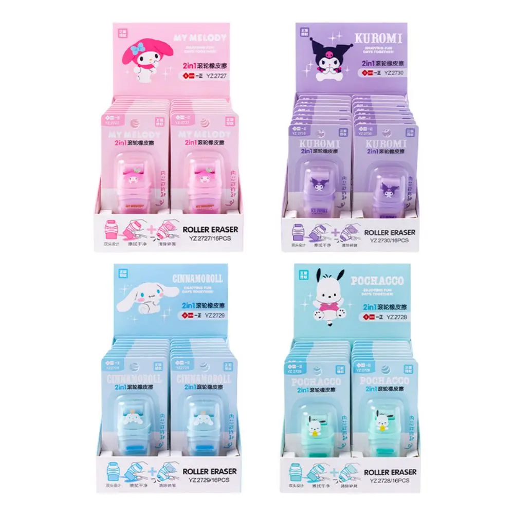 iigen 2in1 Roller Eraser Sanrio Fun Roller Eraser Cute Kawaii Rubber Stationery School Supply 1pcs
