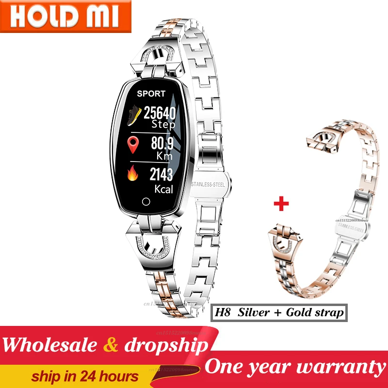 2021 H8 and H8 pro Women Smartwatch Heart Rate Monitor Blood Pressure Smart watch Band  Fitness Tracker lady bracelet Wristband 